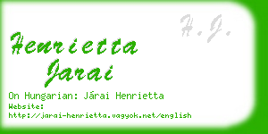 henrietta jarai business card